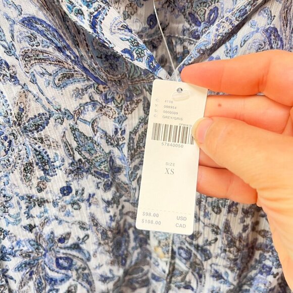 NEW PILCRO and the Letterpress Tavi‎ Crop Paisley Dolman Blouse - Size XS - Picture 3 of 7